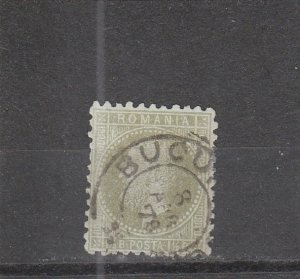 Romania  Scott#  60  Used  (1876 Prince Carol I)