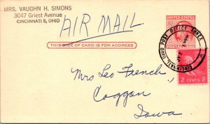 1950s Airmail - Cincinnati, Oh - F69234