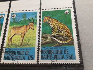Upper Volta African Wildlife cancelled  vintage stamps Ref 65592 