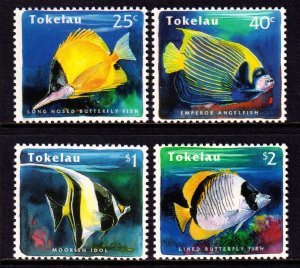 Tokelau 1995 Reef Fish Complete Mint MNH Set SC 208-211