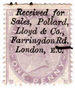 (I.B) QV Commercial Overprint : Sales Pollard Lloyd & Co 