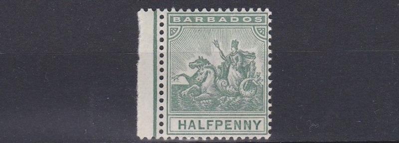 BARBADOS  1892 - 03      S G 106   1/2D  GREEN           MH    