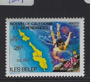 French New Caledonia 1981 Map MNH (1gqz)