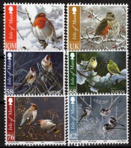 ZAYIX Isle of Man 1455-1460 MNH Birds in Winter Nature Animals 073123SM19M