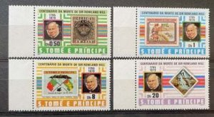 (308) ST THOMAS & PRINCE ISLS 1980 : SIR ROWLAND HILL STAMP ON STAMP - MNH VF