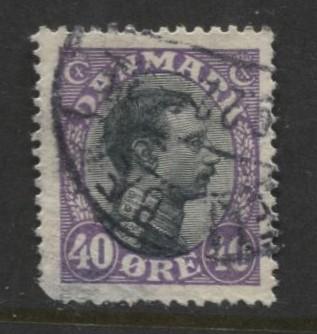 Denmark - Scott 116 - King Christian X Issue -1918 - Used - Single 40o Stamp