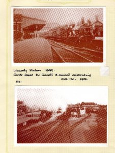 GB Wales GWR RAILWAY Cards Llanelly Station 1985 {samwells-covers} RL110 