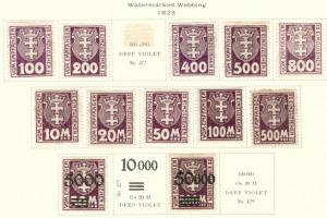 Danzig Scott J15-28 mint hinged postage due short set