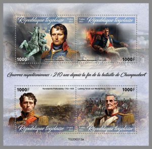 TOGO 2023 MNH Napoleon 210th anniversary of the Battle of Champaubert M/S #313a