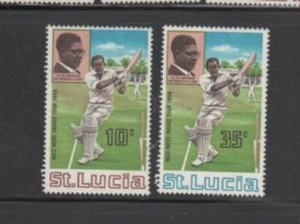 ST. LUCIA #229-230 1968 VISIT OF MARYLEBONE CRICKET CLUB MINT VF NH O.G aa