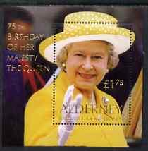 Guernsey - Alderney 2001 75th Birthday of HM The Queen pe...