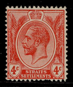 MALAYSIA - Straits Settlements GV SG198b, 4c carmine, M MINT. WMK MULT CA