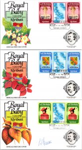 Worldwide First Day Cover, Royalty, Flowers, Kiribati