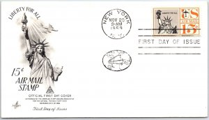 US FIRST DAY COVER FIRST PRINTING 15c AIRMAIL ON ART CRAFT CACHET