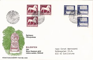 Sweden #954-955 FDC with left cachet/vignette Viking ship by Zlatko Jakus