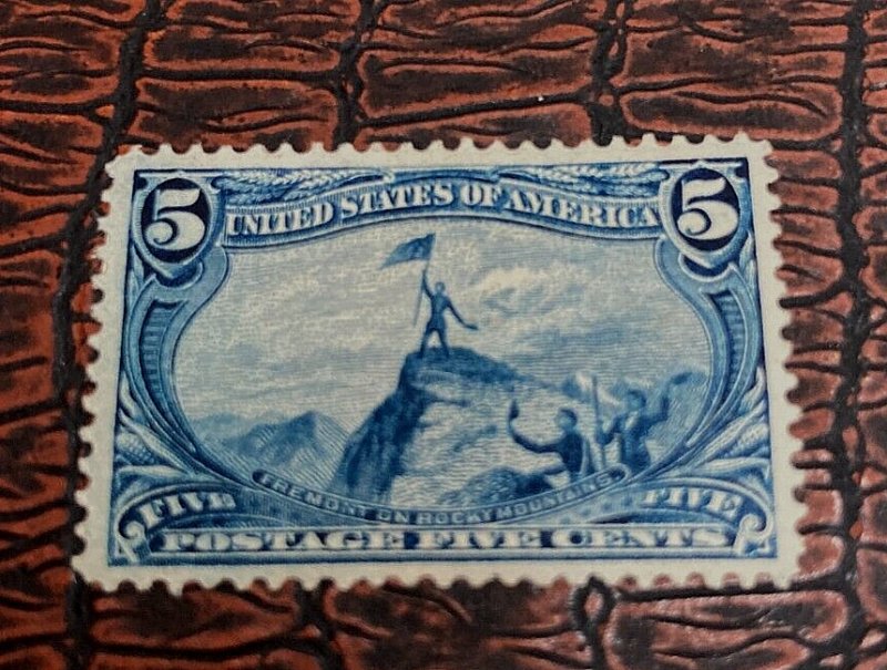 KAPPYSTAMPS USA #288 1898 5c TRANS-MISS MINT OG VERY FINE CENTERING HINGED  H231