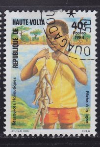 Burkina Faso 630 Boy Fishing 1983