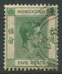 STAMP STATION PERTH Hong Kong #157 KGVI Definitive  FU CV$0.25