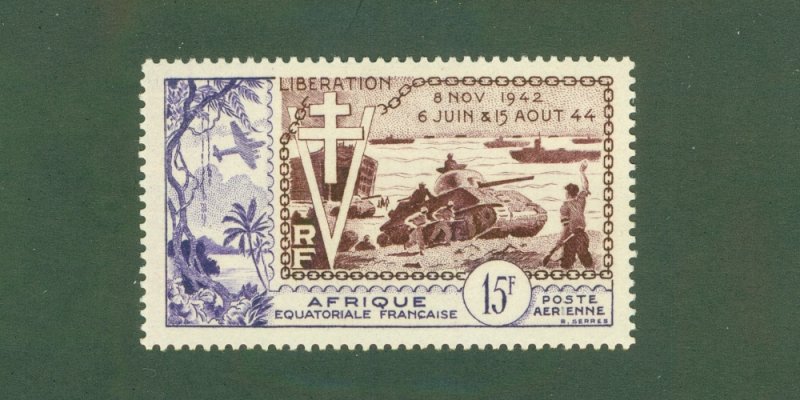 FRENCH EQUATORIAL AFRICA C38 MH CV $12.00 BIN $6.00