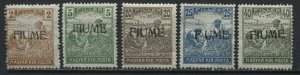 Fiume overprinted on 1918 Hungary various values to 40 filler mint o.g. hinged