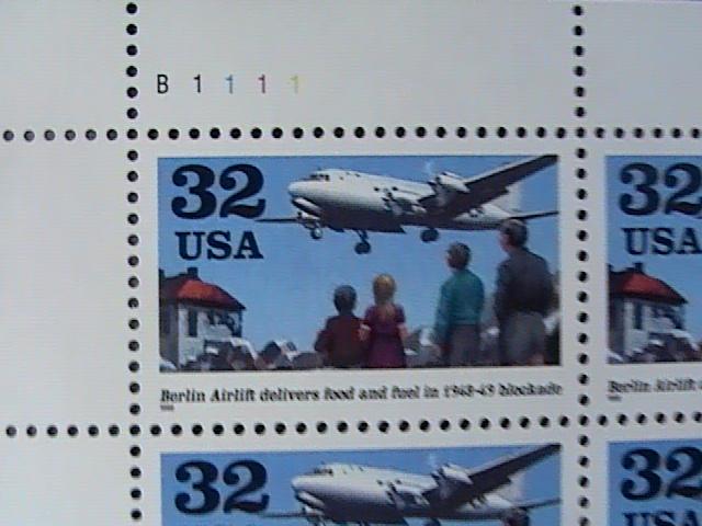 U.S.# 3211-MINT/NH--PANE OF 20--50 th ANNIVERSARY OF THE BERLIN AIRLIFT---1998