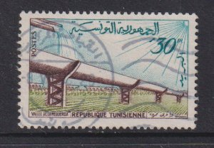 Tunisia  #353  used 1959 modern and Roman aqueducts 30m