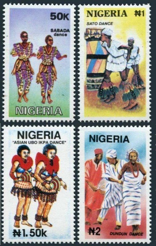 Nigeria 608-611, MNH. Michel 602-605. Traditional dances, 1992. 