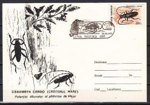 Romania, MAR/97 issue. Insect 28/MAR/97 Cancel on a Cachet Cover.