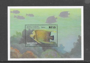 FISH - MALDIVES #1343 ANGELFISH MNH