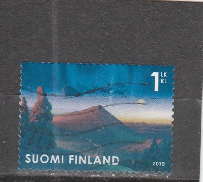 Finland  Scott#  1364  Used  (2010 Sleigh of Santa Claus Over Lapland)