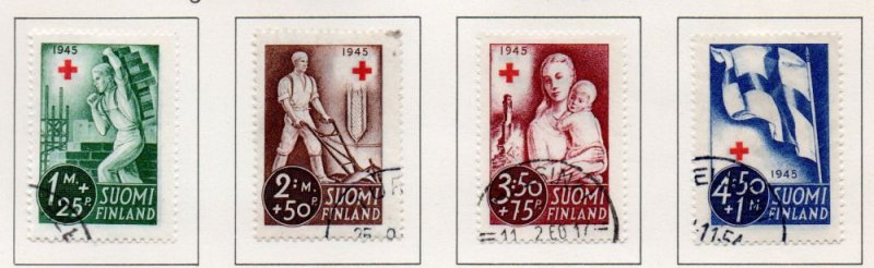 Finland Sc B65-8 945 Red Cross charity stamp set used