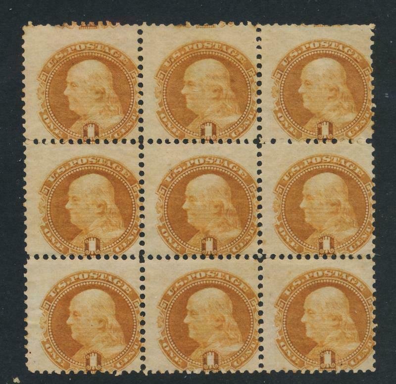 US 112 MINT NH BLOCK OF 9. SHOWPIECE 