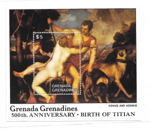 Grenada Grenadines 1988 Titian Paintings S/S Sc 973 MNH C13