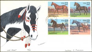 #2155-58 American Horses Poormon FDC