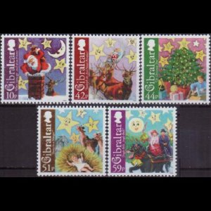 GIBRALTAR 2008 - Scott# 1168-72 Christmas Set of 5 NH