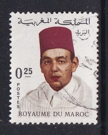 Morocco   #175  used  1968  King Hassan II  25c