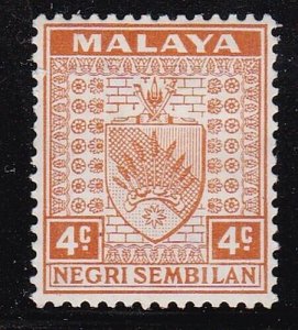 Album Treasures Malaya Negri Sembilan Scott # 23  4c  Coat of Arms  MH