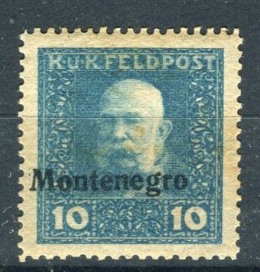 MONTENEGRO BOSNIA 1916-18 F. Joseph Optd issue Mint hinged 10h. value