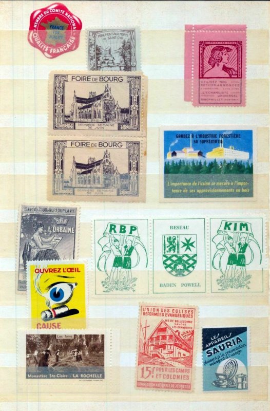 France Old/Modern MH MNH Poster Labels (Appx 70) (NT 3420