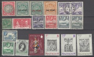 COLLECTION LOT OF #1064 BRITISH AMERICA 55 STAMPS 1903+ 3 SCAN