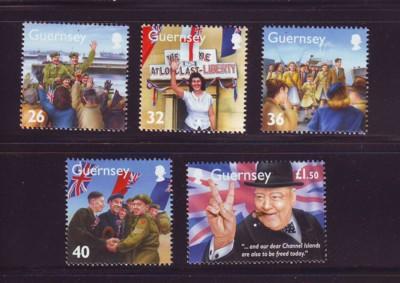 Guernsey Sc 855-9 2005 WWII Memories stamp set mint NH