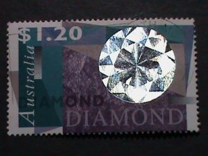 ​AUSTRALIA-LARGE HOLOGRAM-DIMON STAMP -USED VERY FINE LAST ONE-HARD TO FIND