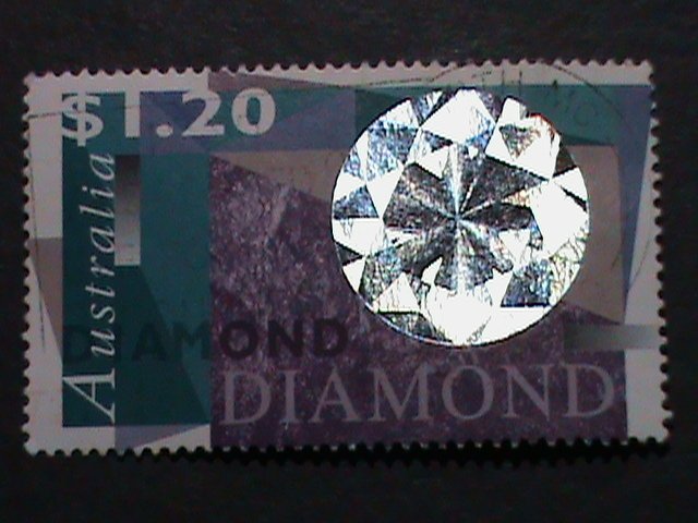 ​AUSTRALIA-LARGE HOLOGRAM-DIMON STAMP -USED VERY FINE LAST ONE-HARD TO FIND