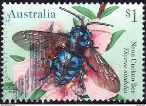 AUSTRALIA 2019 $1, Native Bees-Neon Cuckoo Bee Used