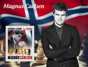 Sierra Leone - 2020 Chess Magnus Carlsen - Stamp Souvenir Sheet - SRL200444b