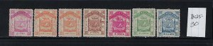 NORTH BORNEO SCOTT #25-30 1886 SET- PERF 14- MINT LH (TOP VAUE HAS ADHERERNCE)