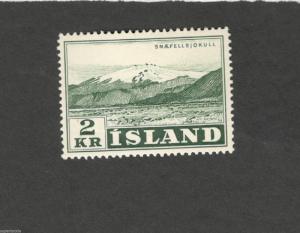 1951 Iceland SCOTT #302 Glacier 2 KR MH stamp