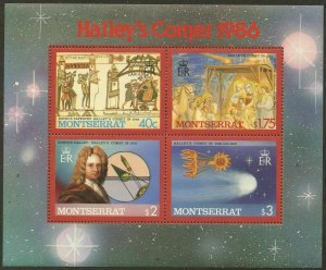 MONTSERRAT Sc#605-614 1986 Halley's Comet Set & 2 S/S Complete OG Mint NH