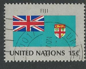 UN-NY # 327  Flag of Fiji     (1) VF Used