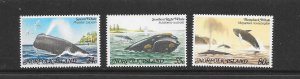 WHALES - NORFOLK ISLAND #290-92 MNH